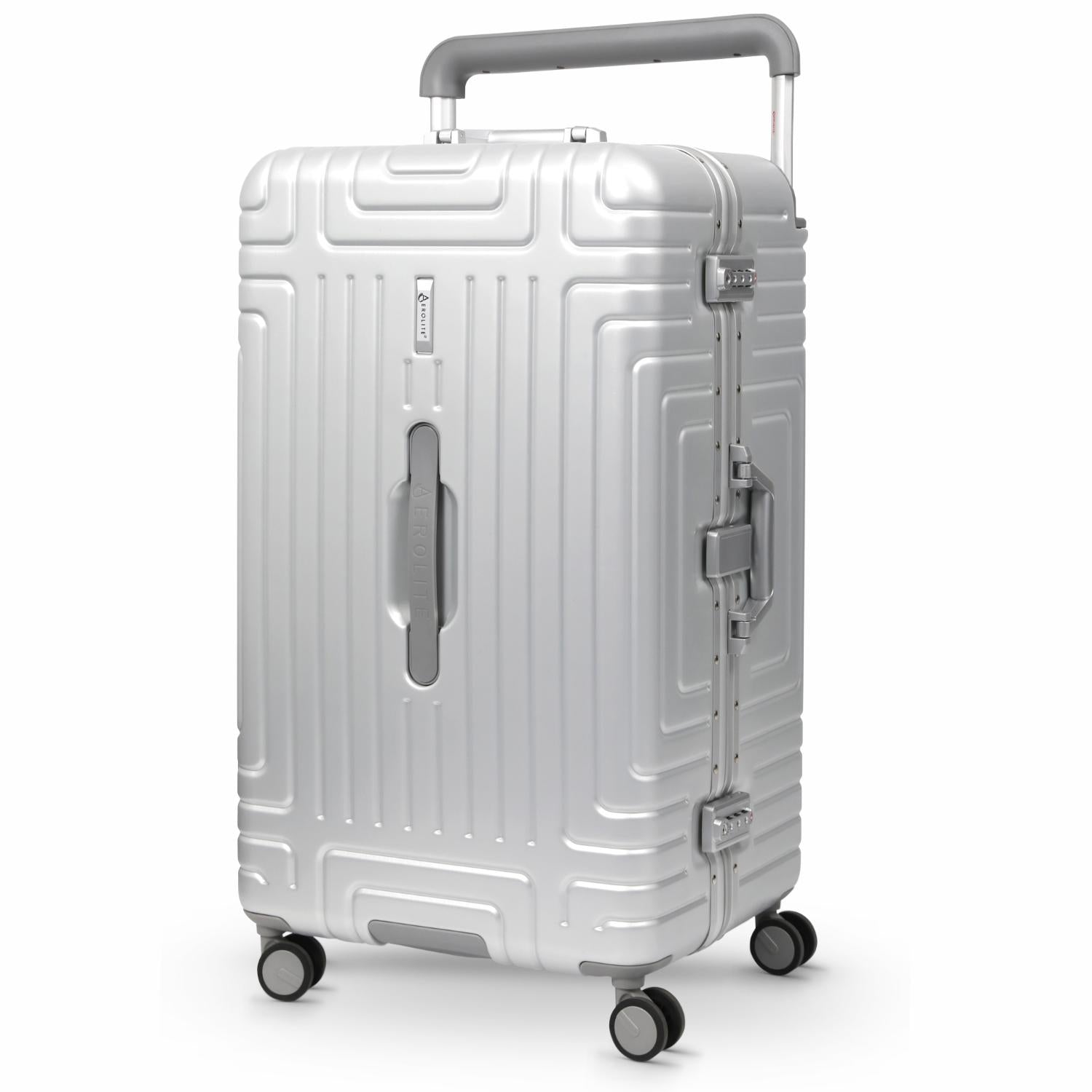 Aerolite Zipperless  Aluminium Frame Trunk, Premium Trunk Suitcase, TSA Latch-Lock, Aluminium Frame, Silent Hinomoto Wheels, 97.6L Large Luggage