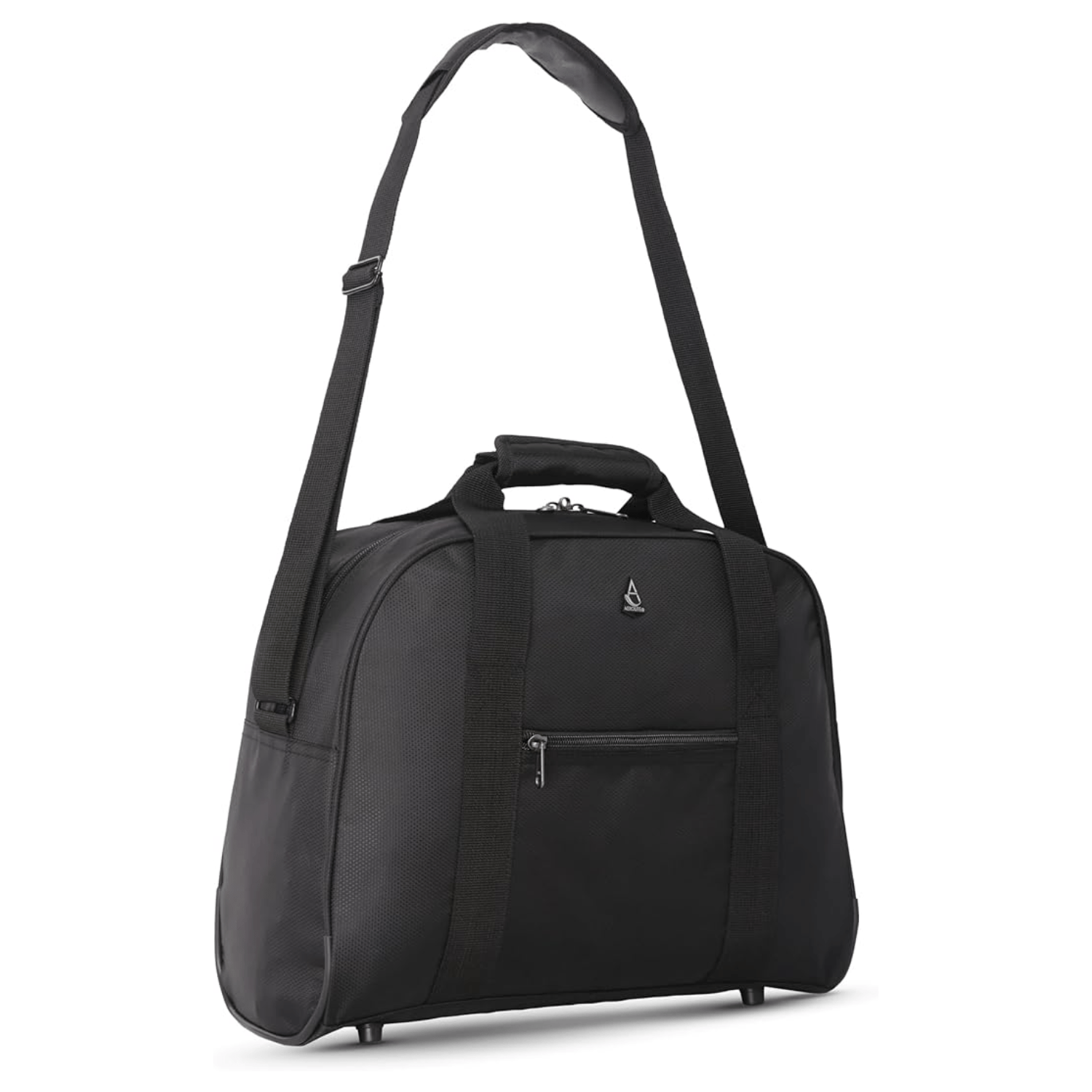 AEROLITE (40x30x15cm) British Airways Maximum, KLM, Air France, Turkish Airlines Maximum Allowance Size Holdall, Cabin Luggage Under Seat Flight Bag, Black - Aerolite UK