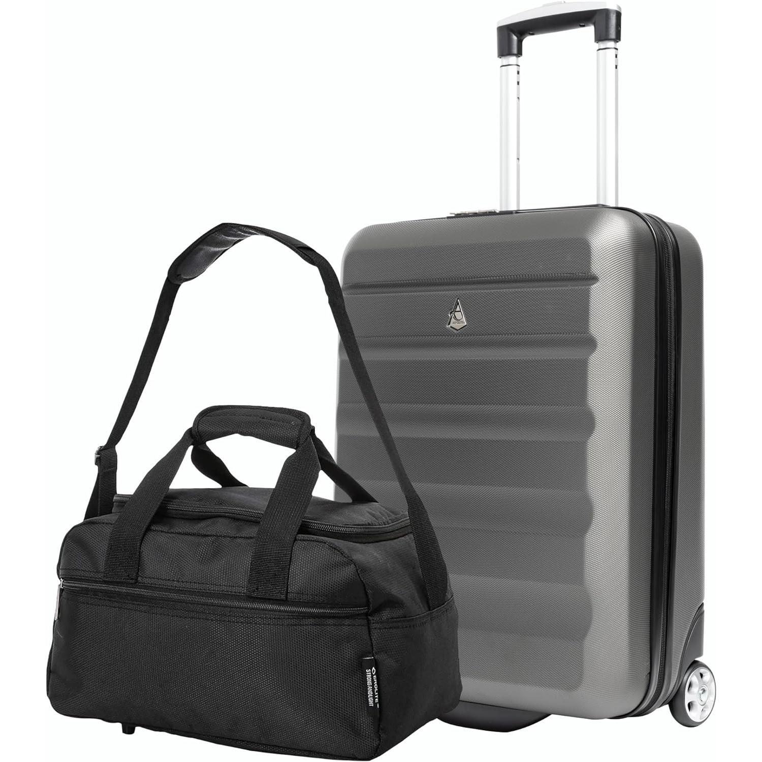 Aerolite Ryanair Maximum Bundle (55x40x20 Suitcase + 40x20x25 Holdall) 2 - Piece Carry On Hand Cabin Luggage Set Bundle - Aerolite UK