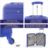 Aerolite 45x36x20cm easyJet Maximum Size Hard Shell Carry On Hand Cabin Luggage Underseat Flight Suitcase with 4 Wheels - Aerolite UK