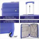 Aerolite 25" (69x50x27cm) Medium Lightweight Hard Shell Luggage Suitcase with 4 Wheels, 82L Capacity - Aerolite UK