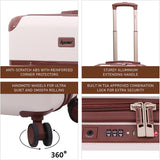 Aerolite Vintage Classic Retro Style Lightweight ABS Hard Shell Luggage With In-Built TSA Lock & Ultra Quiet Hinomoto 8-Wheels (Cabin 21", Medium 25", Large 29") - Aerolite UK