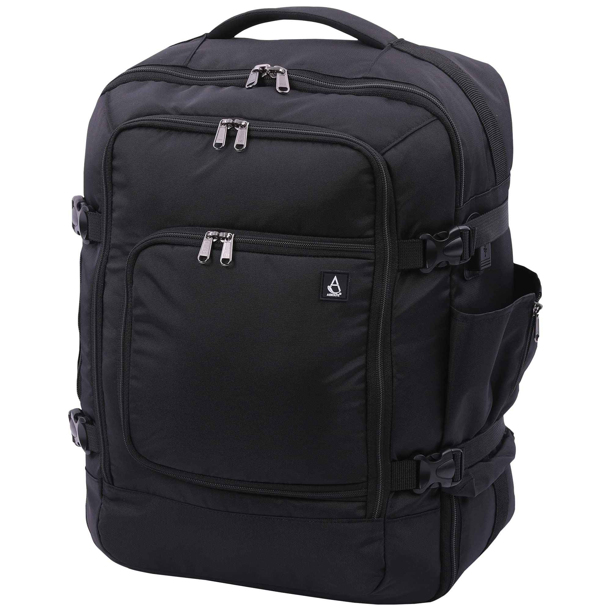 Aerolite Expandable (55x40x20cm) to (55x40x23cm) Ryanair (Priority) Maximum Allowance Lightweight Cabin Hand Luggage 2 Wheels + 40x30x20cm Wizz Air Maximum Size Eco - Friendly Backpack - Aerolite UK