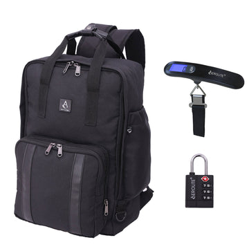 Aerolite 40x20x25cm Ryanair Maximum Premium Eco - Friendly Backpack With Removable Small Carry Pouch, Shower - Resistant Cabin Rucksack with 10 Years Brand Warranty + Luggage Scale + TSA Lock - Aerolite UK