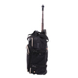 Aerolite 40x20x25cm Ryanair eco-friendly quilted backpack trolley bag with 2 wheels and extendable handle, side view showing premium design.