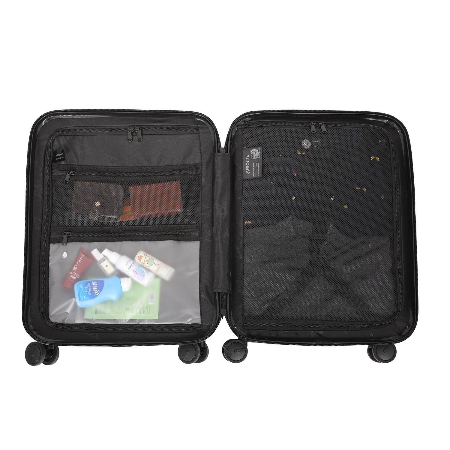 Aerolite M-Lite Premium 56x45x25cm Easyjet Plus Cabin Suitcase with USB Port, TSA Lock, Silent Hinomoto Wheels, Lightweight Polypropylene, 15-Year Warranty
