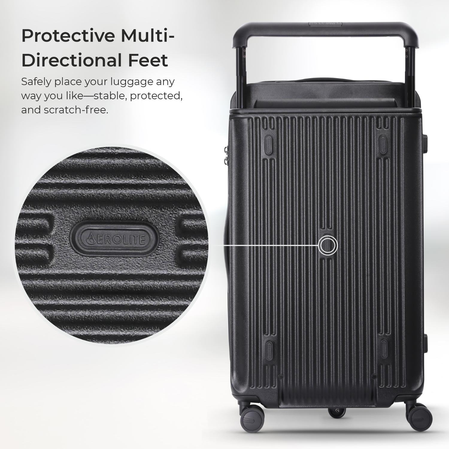 Aerolite M-Lite Trunk – Premium 77cm 100.4L Capacity Check-In Suitcase, Durable PP Polypropylene, TSA Lock, 8+1 Silent Hinomoto Wheels, Luxury Eco Interior, 15-Year Guarantee, Pack Up To 32Kg