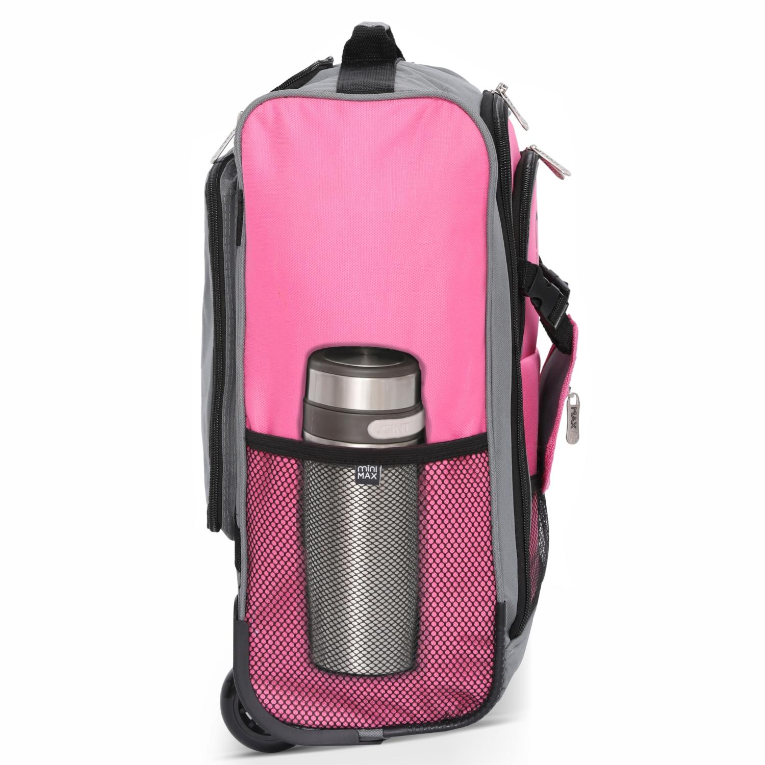 Aerolite MiniMAX New Ryanair 40x30x20 Maximum Size Cabin Underseat Trolley Backpack, also fits Wizz Air maximum size requirements, 2 Wheels