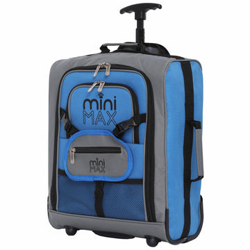 Aerolite MiniMAX New Ryanair 40x30x20 Maximum Size Cabin Underseat Trolley Backpack, also fits Wizz Air maximum size requirements, 2 Wheels