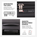 Aerolite Premium PP 2-Piece Luggage Set, Lightweight Polypropylene Hard Shell Suitcases with 4 Dual Spinner Wheels & TSA Lock, Expandable Cabin (21”), Large (28”), Expandable Carry-On Case Included – Black