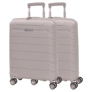 Aerolite 55x40x20/23cm Ryanair Priority Max Size Expandable Cabin Suitcase, Also Fits Wizz Air Priority, Lightweight PP Hard Shell Carry-On with 4 Spinner Wheels & TSA Lock (x2) – Cream