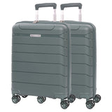 Aerolite 55x40x20/23cm Ryanair Priority Max Size Expandable Cabin Suitcase, Also Fits Wizz Air Priority, Lightweight PP Hard Shell Carry-On with 4 Spinner Wheels & TSA Lock (x2) – Green