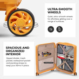 Aerolite Premium PP 2-Piece Luggage Set, Lightweight Polypropylene Hard Shell Suitcases with 4 Dual Spinner Wheels & TSA Lock, Expandable Cabin (21”), Large (28”), Expandable Carry-On Case Included – Mango