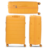 Aerolite Premium PP 2-Piece Luggage Set, Lightweight Polypropylene Hard Shell Suitcases with 4 Dual Spinner Wheels & TSA Lock, Expandable Cabin (21”), Large (28”), Expandable Carry-On Case Included – Mango