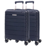 Aerolite 55x40x20/23cm Ryanair Priority Max Size Expandable Cabin Suitcase, Also Fits Wizz Air Priority, Lightweight PP Hard Shell Carry-On with 4 Spinner Wheels & TSA Lock (x2) – Navy