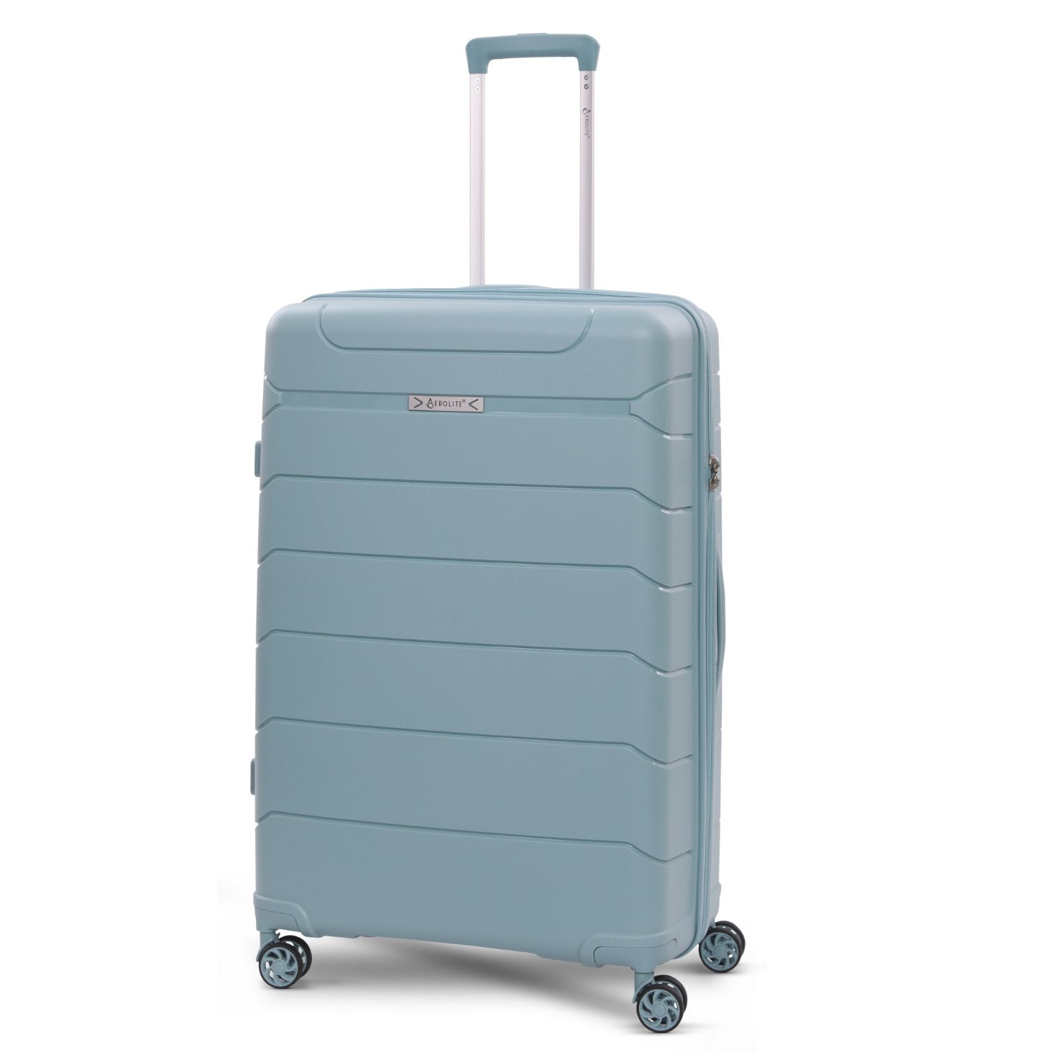 Aerolite Premium PP 2-Piece Luggage Set, Lightweight Polypropylene Hard Shell Suitcases with 4 Dual Spinner Wheels & TSA Lock, Expandable Cabin (21”), Large (28”), Expandable Carry-On Case Included – Sage