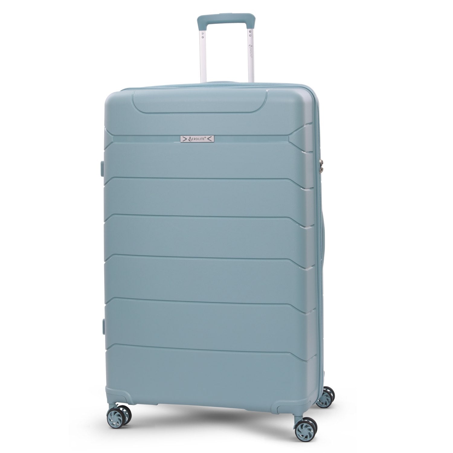 Aerolite 32” XL 144L Polypropylene (PP) Checked Luggage – Lightweight Extra Large Hard Shell Suitcase with 4 Spinner Wheels, TSA Lock & Waterproof Pocket – Sage