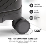 Aerolite 108L Extra-Large Travel Trunk – Durable Polypropylene Shell, 4 Dual-Wheel Spinner, TSA Lock, YKK Zippers & Fresh-Lining Interior – Black