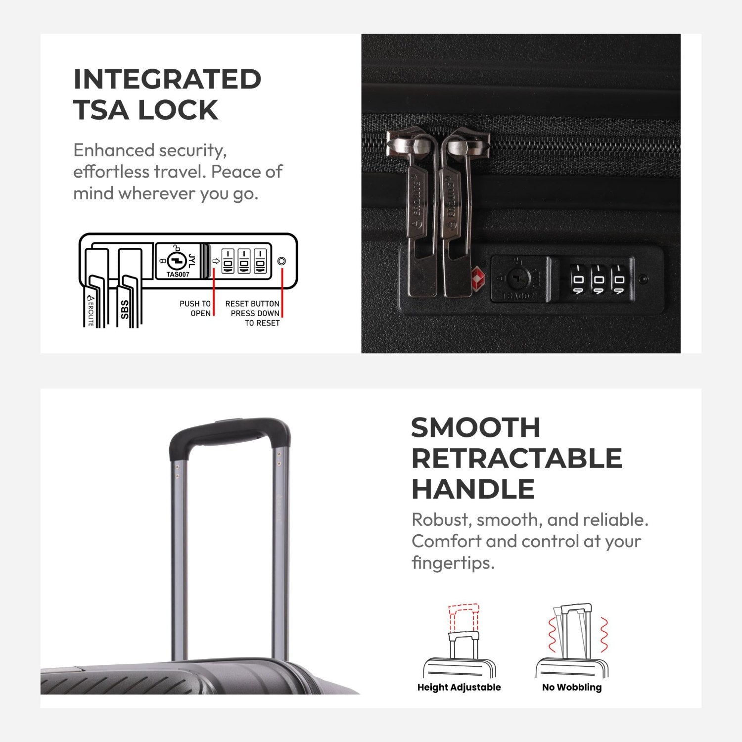 Aerolite 108L Extra-Large Travel Trunk – Durable Polypropylene Shell, 4 Dual-Wheel Spinner, TSA Lock, YKK Zippers & Fresh-Lining Interior – Black