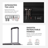 Aerolite 108L Extra-Large Travel Trunk – Durable Polypropylene Shell, 4 Dual-Wheel Spinner, TSA Lock, YKK Zippers & Fresh-Lining Interior – Black