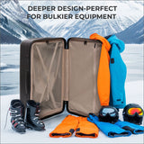 Aerolite 108L Extra-Large Travel Trunk – Durable Polypropylene Shell, 4 Dual-Wheel Spinner, TSA Lock, YKK Zippers & Fresh-Lining Interior – Black