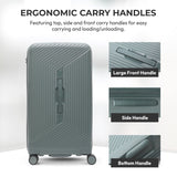 Aerolite 108L Extra-Large Travel Trunk – Durable Polypropylene Shell, 4 Dual-Wheel Spinner, TSA Lock, YKK Zippers & Fresh-Lining Interior – Dark Green