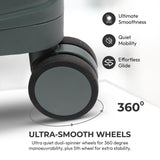 Aerolite 108L Extra-Large Travel Trunk – Durable Polypropylene Shell, 4 Dual-Wheel Spinner, TSA Lock, YKK Zippers & Fresh-Lining Interior – Dark Green