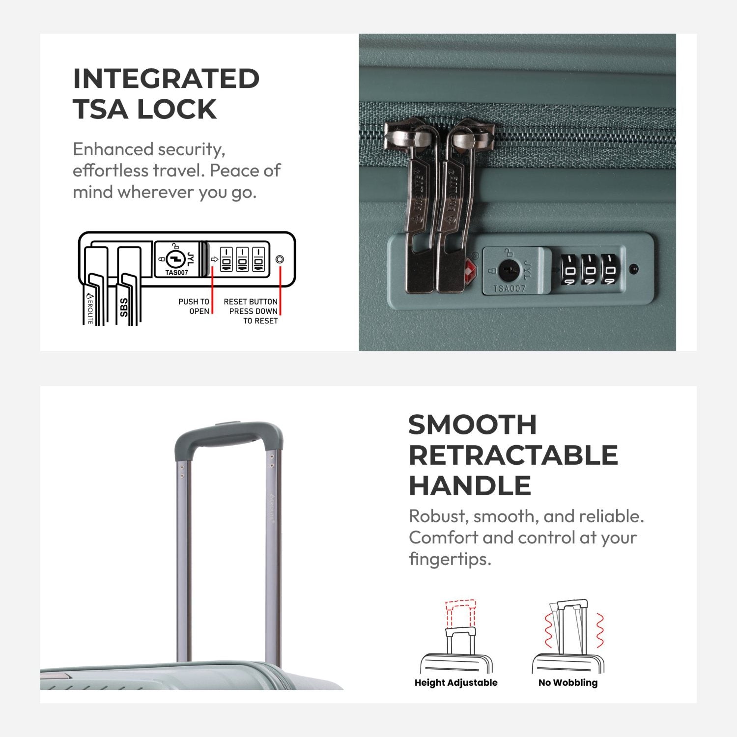 Aerolite 108L Extra-Large Travel Trunk – Durable Polypropylene Shell, 4 Dual-Wheel Spinner, TSA Lock, YKK Zippers & Fresh-Lining Interior – Dark Green