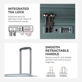 Aerolite 108L Extra-Large Travel Trunk – Durable Polypropylene Shell, 4 Dual-Wheel Spinner, TSA Lock, YKK Zippers & Fresh-Lining Interior – Dark Green