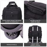 Aerolite 45x36x20 Easyjet Maximum Size Backpack Trolley Bag With 2 Wheels Recycled Eco-Friendly Cabin Luggage Approved Extendable Handle Travel Carry On Holdall Flight Rucksack with 10 Year Warranty - Aerolite UK