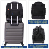 Aerolite 45x36x20 Easyjet Maximum Size Backpack Trolley Bag With 2 Wheels Recycled Eco-Friendly Cabin Luggage Approved Extendable Handle Travel Carry On Holdall Flight Rucksack with 10 Year Warranty - Aerolite UK