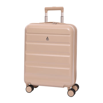 Aerolite Expandable 55x40x20cm to 55x40x23cm Ryanair Priority, Wizz Air Priority, Lufthansa Max Size Lightweight Hard Shell Carry On Hand Cabin Luggage Suitcase with 4 Wheels (BEIGE)