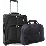 Aerolite 56x45x25cm British Airways Jet2 & easyJet Upgrade Maximum Allowance Large Lightweight 2 Wheel Carry On Hand Cabin Luggage Bag Suitcase 56x45x25 with TSA Approved Lock Black - Aerolite UK