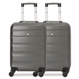 Aerolite Lightweight 55cm Hard Shell 4 Wheel Cabin Hand Luggage Suitcase 21" (55x35x20cm), Approved for Ryanair (Priority), easyJet (plus/flexi/up front/extra legroom/large cabin upgrade), British Airways, Virgin Atlantic, Flybe and More - Aerolite UK