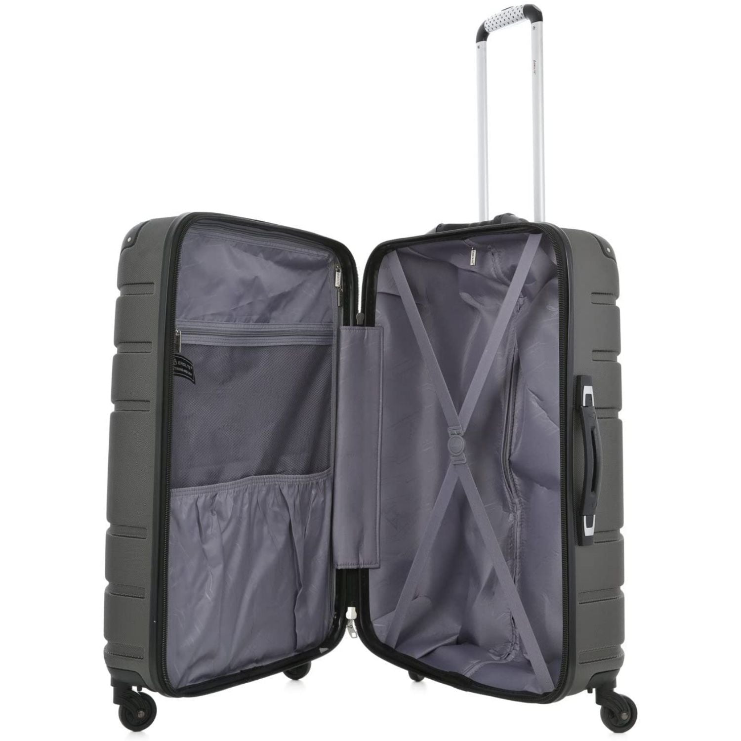 Aerolite Lightweight 4 Wheel ABS Hard Shell Travel Spinner Luggage Suitcases With Inbuilt Luggage Scale (25" & 29"), 3-Digit Combination Barrel Padlock, 5 Year Warranty (Cabin 21", Medium 25", Large 29") - Aerolite UK