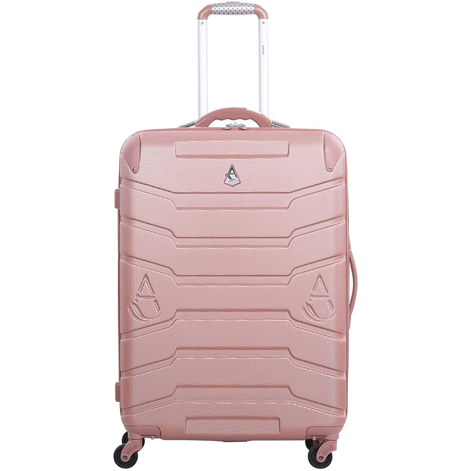 Aerolite Lightweight 4 Wheel ABS Hard Shell Travel Spinner Luggage Suitcases With Inbuilt Luggage Scale (25" & 29"), 3-Digit Combination Barrel Padlock, 5 Year Warranty (Cabin 21", Medium 25", Large 29") - Aerolite UK