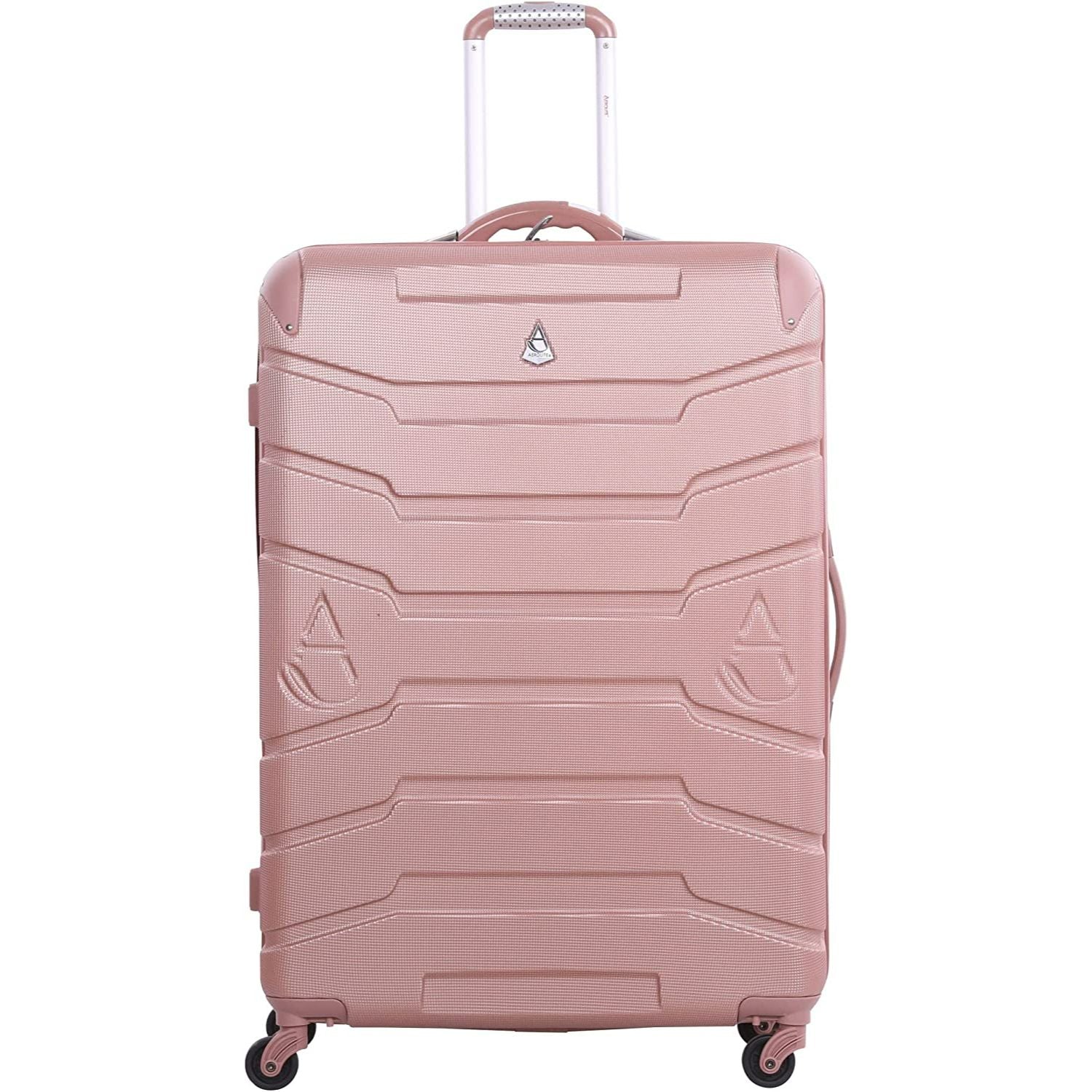 Aerolite Lightweight 4 Wheel ABS Hard Shell Travel Spinner Luggage Suitcases With Inbuilt Luggage Scale (25" & 29"), 3-Digit Combination Barrel Padlock, 5 Year Warranty (Cabin 21", Medium 25", Large 29") - Aerolite UK