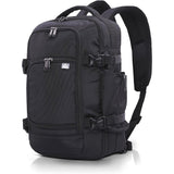 Aerolite (40x20x25cm) New and Improved 2022 Ryanair Maximum Size Hand Cabin Luggage/Backpack/Rucksack with YKK Zippers, Built-in USB Charging Port, Black - Aerolite UK