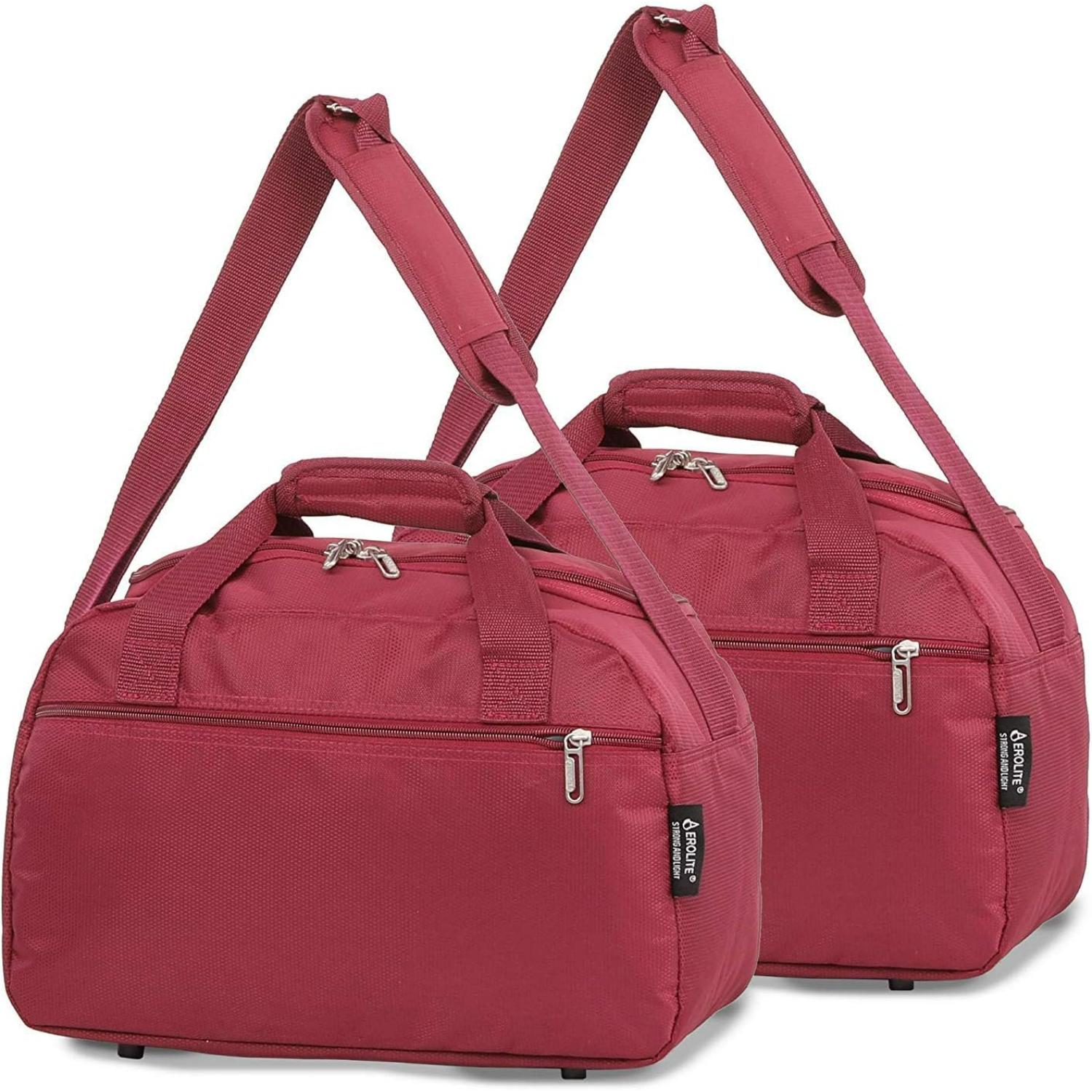 Aerolite (40x20x25cm) New 2024 Ryanair Maximum Size Holdall Cabin Luggage Under Seat Flight Bag (x2 Set) - Aerolite UK