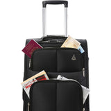 Aerolite 56x45x25cm British Airways Jet2 & easyJet Upgrade Maximum Allowance Large Lightweight 2 Wheel Carry On Hand Cabin Luggage Bag Suitcase 56x45x25 with TSA Approved Lock Black - Aerolite UK