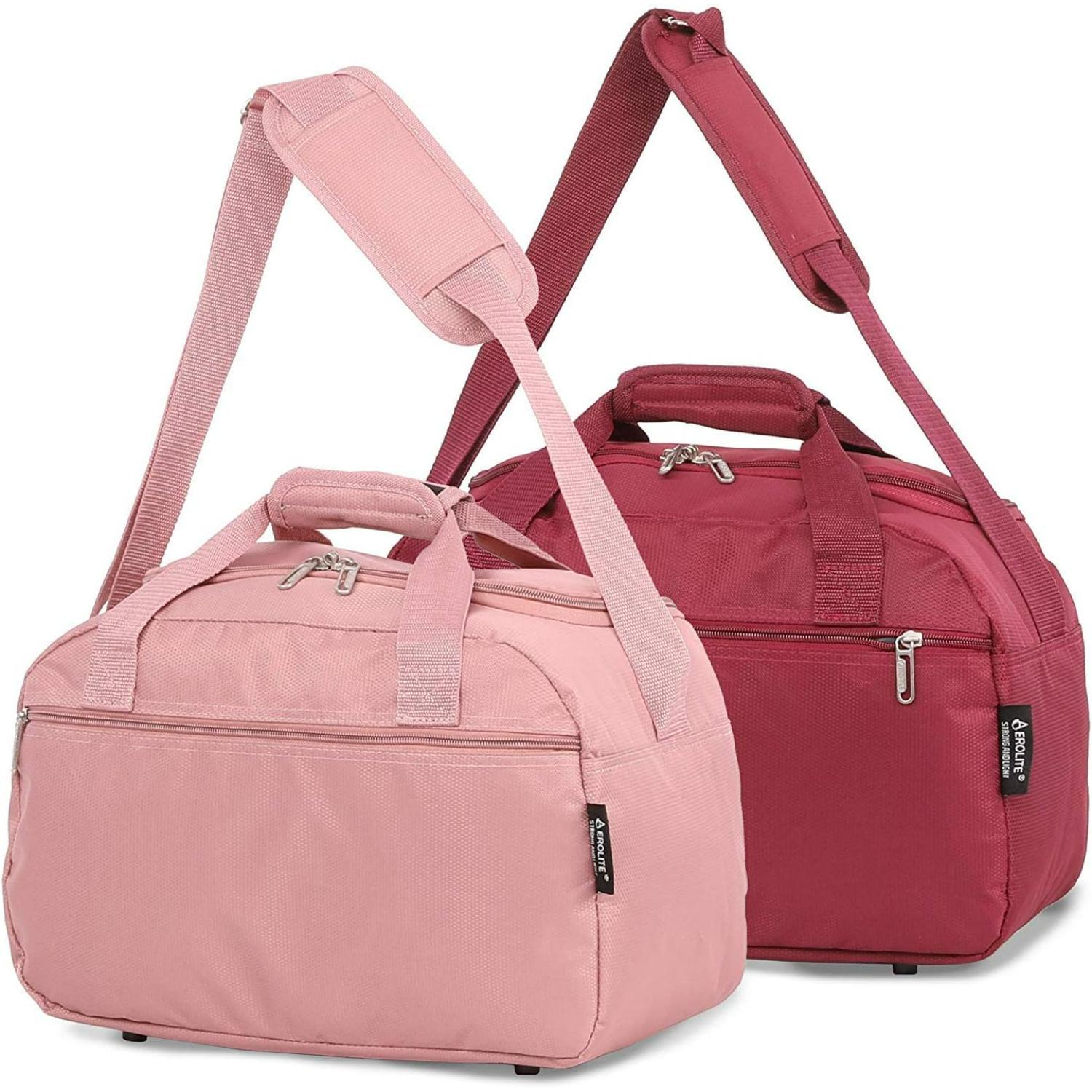 Aerolite (40x20x25cm) New 2024 Ryanair Maximum Size Holdall Cabin Luggage Under Seat Flight Bag (x2 Set) - Aerolite UK