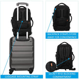 Aerolite (40x20x25cm) Backpack/Rucksack Approved for Ryanair with YKK Zippers, Built-in USB Charging Port, Black