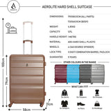 Aerolite 29" Large Lightweight Hard Shell Luggage Suitcase Spinner Suitcase with 4 Wheels, (79x58x31cm) - Aerolite UK