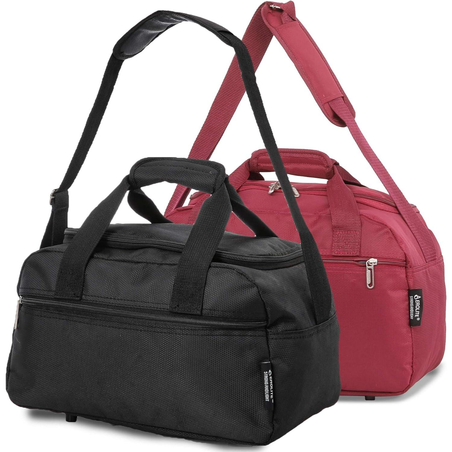 Aerolite (40x20x25cm) New 2024 Ryanair Maximum Size Holdall Cabin Luggage Under Seat Flight Bag (x2 Set) - Aerolite UK