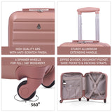 Aerolite 45x36x20cm easyJet Maximum Size Hard Shell Carry On Hand Cabin Luggage Underseat Flight Suitcase with 4 Wheels - Aerolite UK