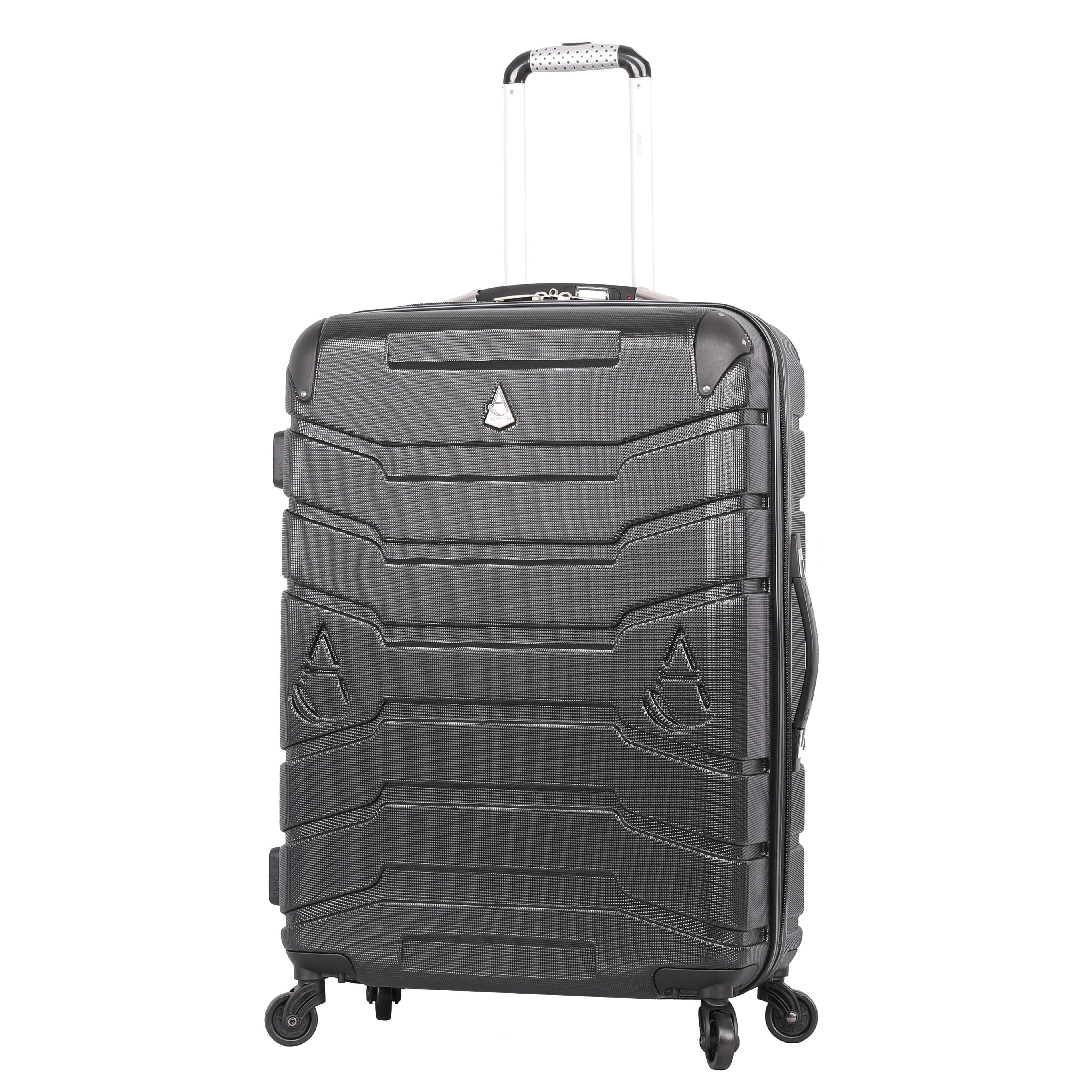 Aerolite Lightweight 4 Wheel ABS Hard Shell Spinner Luggage (21” Cabin , 25” Medium Hold, 29” Large Hold) With inbuilt USB Port (21"), Inbuilt Luggage Scale (25" & 29"), Charcoal