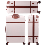 Aerolite Vintage Classic Retro Style Lightweight ABS Hard Shell Luggage With In-Built TSA Lock & Ultra Quiet Hinomoto 8-Wheels (Cabin 21", Medium 25", Large 29") - Aerolite UK