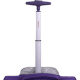 Close-up of Aerolite purple cabin bag's extending handle, designed for easy maneuverability and comfortable grip.