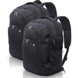 Aerolite (40x20x25cm) Backpack/Rucksack Approved for Ryanair with YKK Zippers, Built-in USB Charging Port, Black