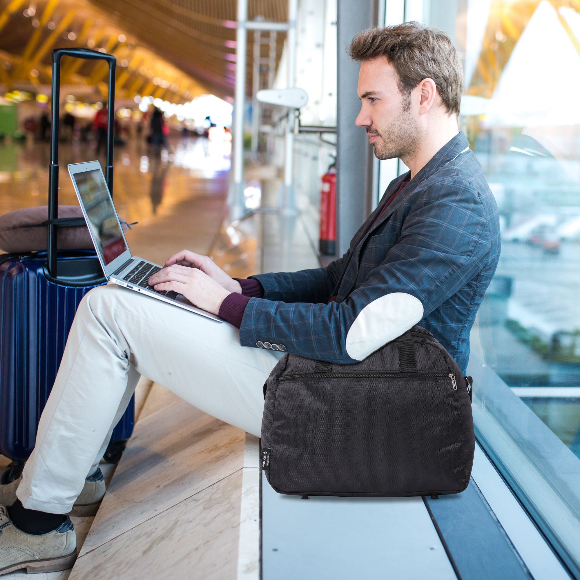 Aerolite Easyjet Maximum Size (45x36x20cm) Holdall New and Improved 2025 Cabin Luggage Under Seat Flight Bag